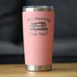 RV Having Fun Yet - Insulated Coffee Tumbler Cup with Sliding Lid - Stainless Steel Insulated Mug - Cute Outdoor Camping Mug