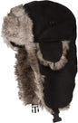 Sakkas Morgan Trapper Hat Ushanka Trooper Unisex Winter Faux Fur Ear Flap with Chin Strap, Warm Ski Snowboard Hunting Cap