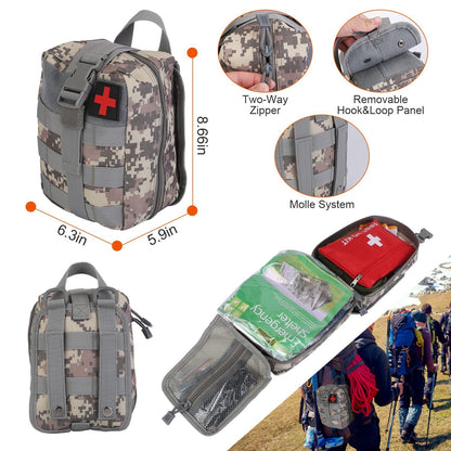 125Pcs Survival Kit for Outdoor Adventures - Professional Emergency Gear & Tactical First Aid Supplies for Camping, Hiking, and Hunting