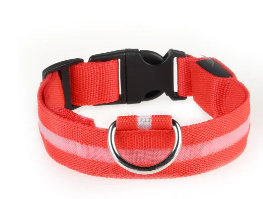 LED Dog Collar - Anti-Lost Rechargeable Safety Light-Up Collar for Night Walks