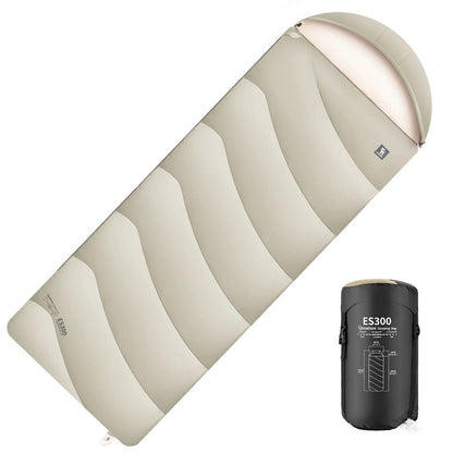 Cotton Envelope Portable Backpacking Sleeping Bag for Outdoor Camping with Compression Sack