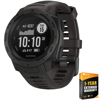 Garmin Instinct Rugged Outdoor Watch with GPS Features Glonass and Galileo Heart Rate Monitoring and 3-Axis Compass Graphite