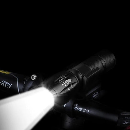 Waterproof Z45 Led Flashlight Ultra Bright Waterproof MINI Torch T6/L2/V6 zoomable 5 Modes 18650 rechargeable Battery for camping tactica Led Mini Water-Resistant Torch Light For Indoor & Outdoor Camping Hiking Accessories Gear